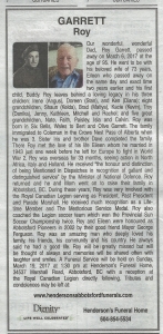 Roy Garrett Obituary