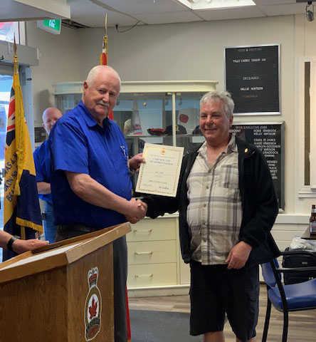 Joe Iten – Certificate of Appreciation